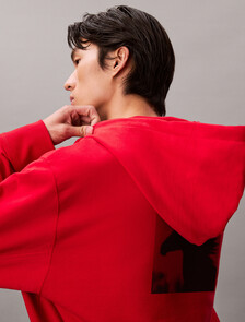 Lunar New Year Heavyweight Terry Zip Up Hoodie, Chinese Red, hi-res