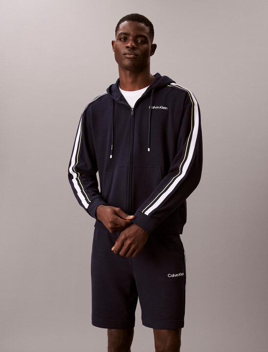 Cotton Blend French Terry Zip Hoodie