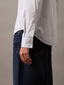 Stripe Poplin Button-Down Shirt, CSW24F_P014_1_Plein Air (Wide Stripe), hi-res
