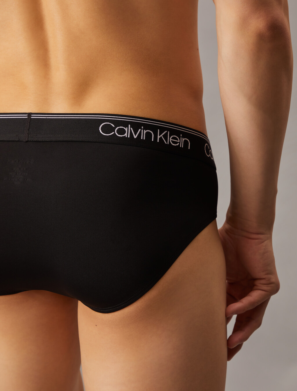 超細纖維彈性三角內褲 3 件組, 3 Black, hi-res