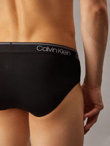 超細纖維彈性三角內褲 3 件組, 3 Black, hi-res