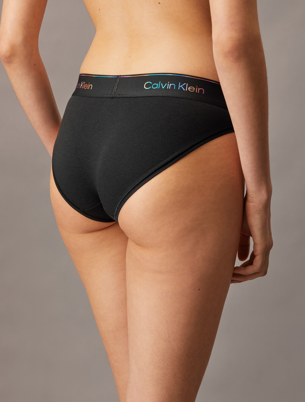 Icon Cotton Modal Bikini, Black, hi-res