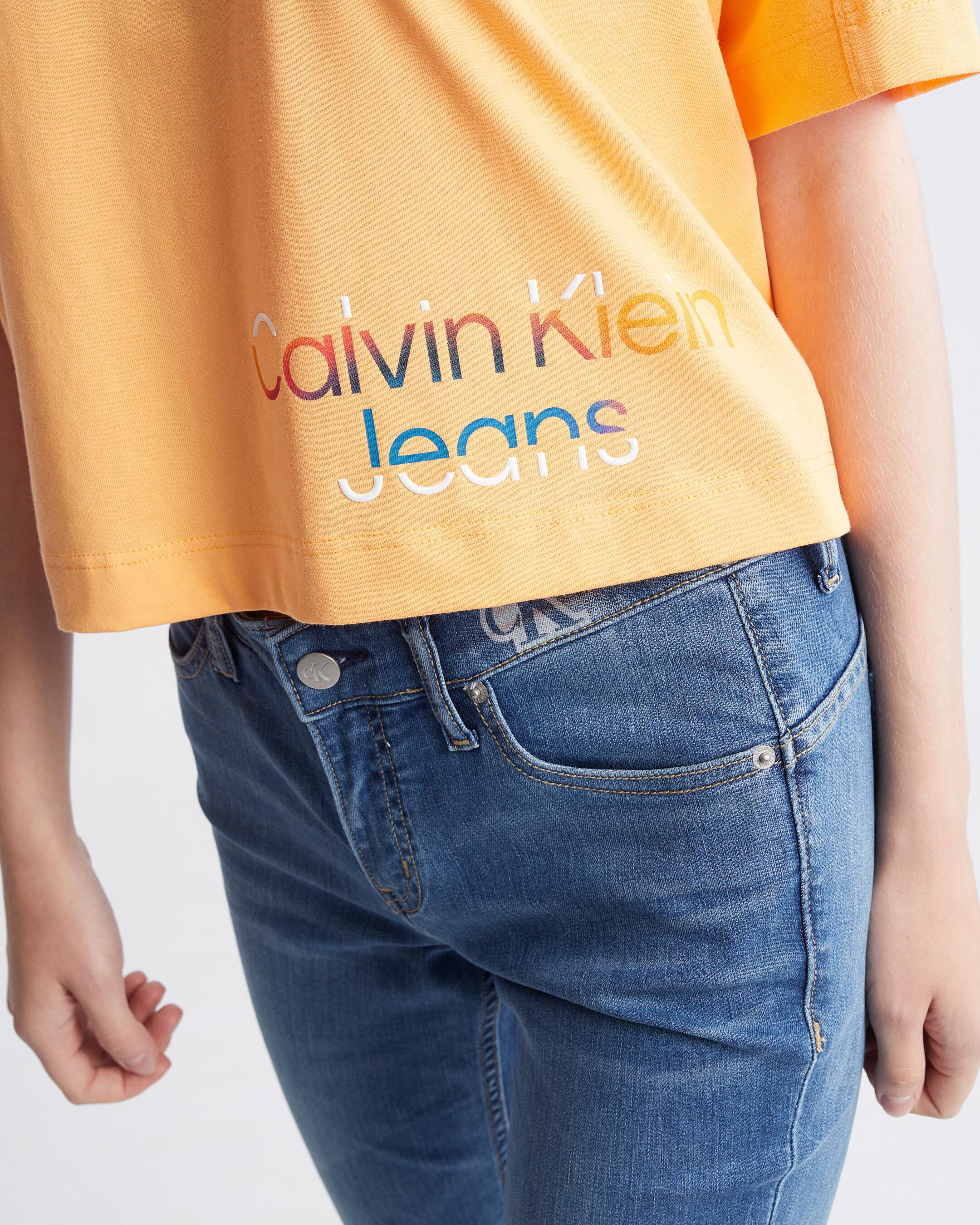 Gradient Shift Logo Oversized Tee Crushed Orange Calvin Klein