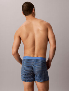Ultra Soft Modal Slim Boxer, Ladder Check Poseidon Blue, hi-res