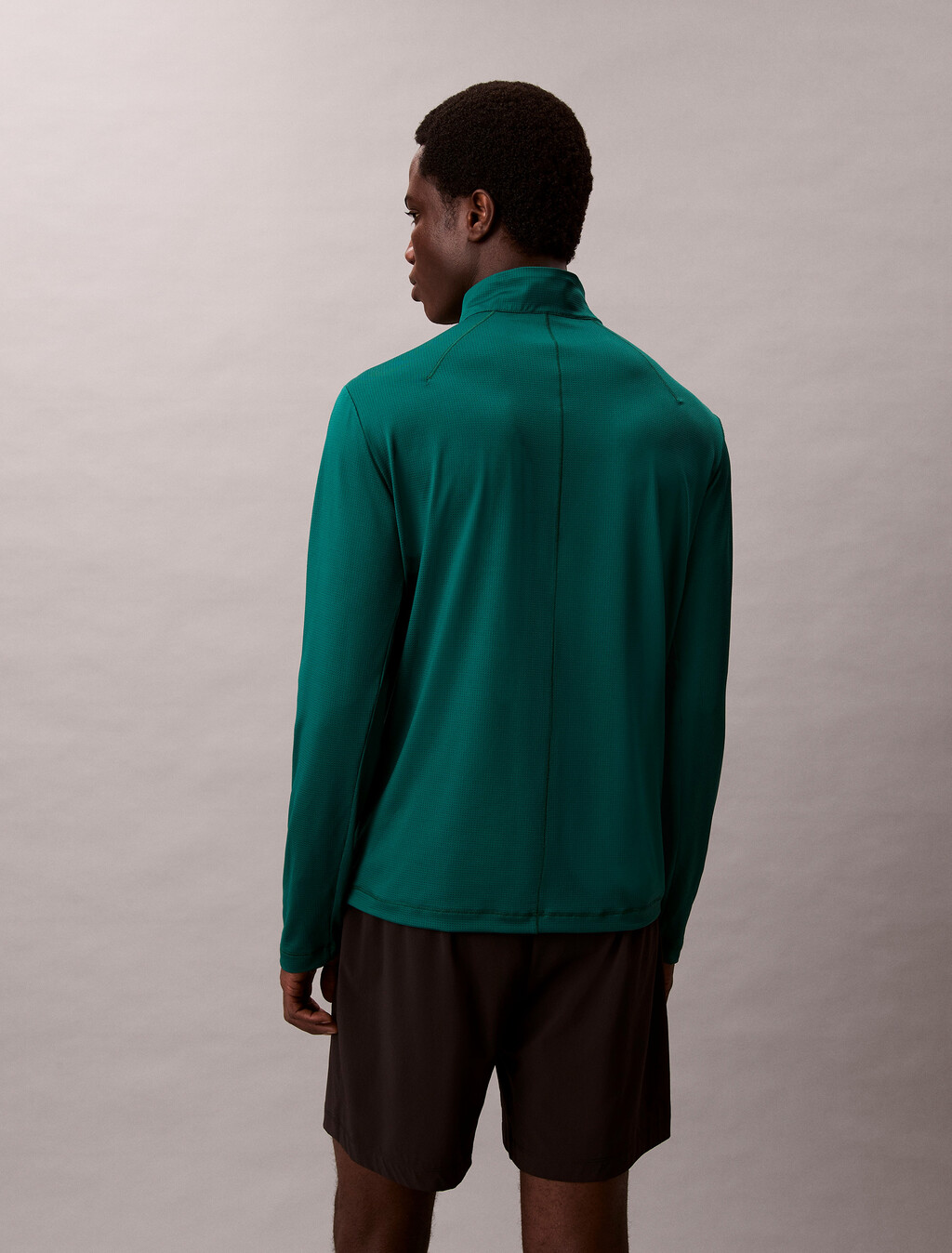 Icon Sport Zip Collar Top, Turf, hi-res