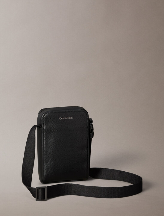 Emblem Hardware Crossbody Phone Bag