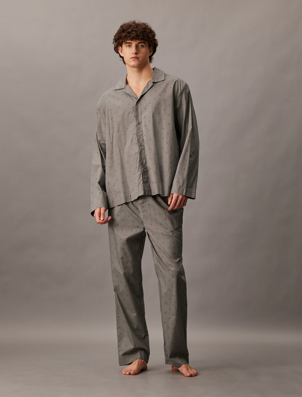 Comfort Cotton 棉質睡裝長褲, 17496 DIAMOND LOGO+BRUSHED NICKEL, hi-res