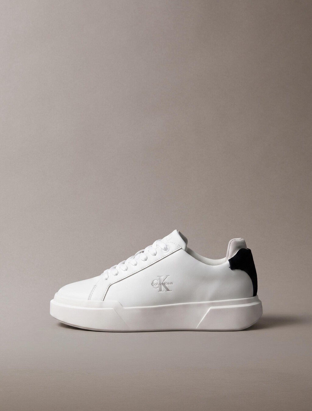 CK Monogram 厚底休閒鞋, Bright White/Black/Light Grey, hi-res