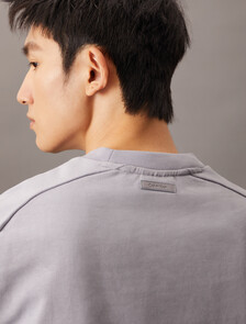 Premium Terry Crewneck Tee, Lilac Gray, hi-res