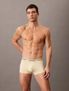 Calvin Klein Logo 低腰貼身短版四角褲 3 件組, Ash/Garden Glade/Buff Pink, hi-res