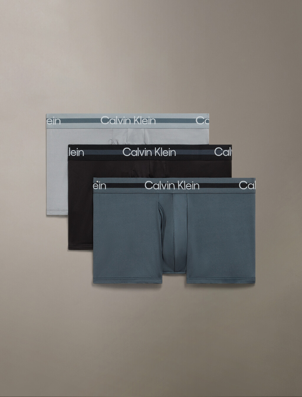 精緻超細纖維平口內褲 3 件組, BLACK/Turbulence/WOLF GREY, hi-res