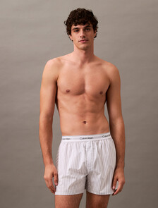 Cotton Poplin Traditional Boxers, STEADY STRIPE_GRISAILLE, hi-res