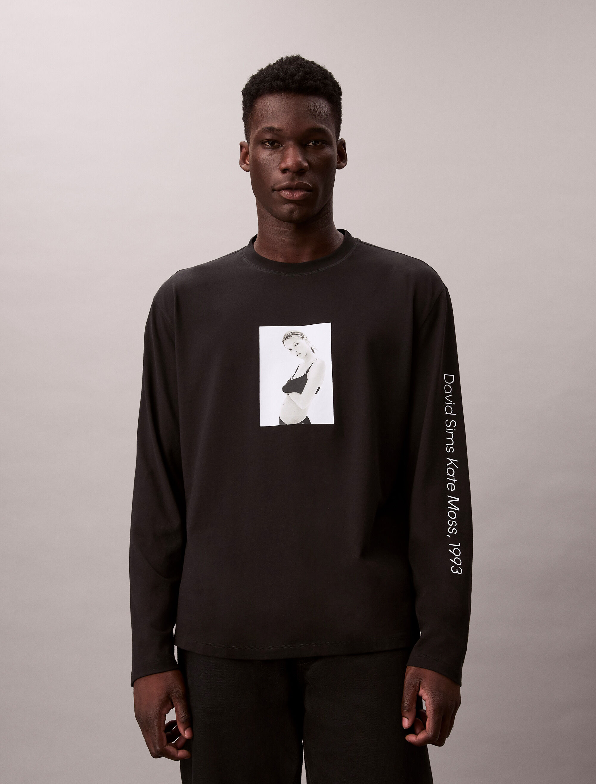 Kate Moss Graphic Relaxed T-Shirt | black | Calvin Klein Taiwan