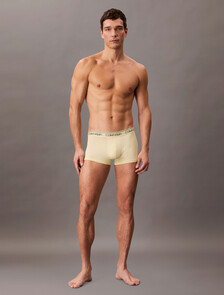 Calvin Klein Logo 低腰貼身短版四角褲 3 件組, Ash/Garden Glade/Buff Pink, hi-res