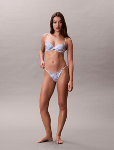 Signature Satin Lightly Lined Demi Bra, BUTTERCUP FLORAL HARBOUR LIGHT, hi-res