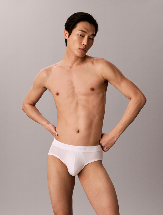 CK Black Cotton Stretch Hip Brief