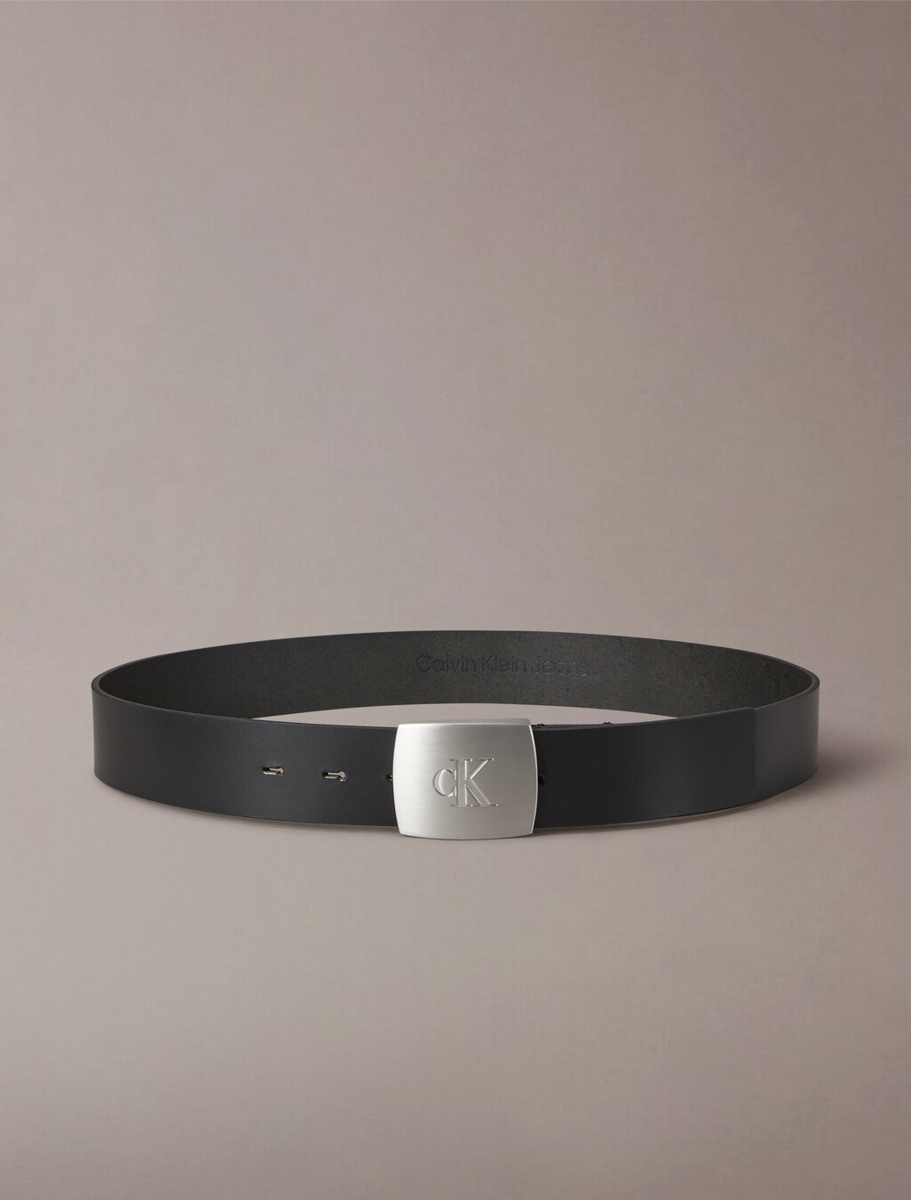 夾扣皮帶 38 公釐, Black / Brushed Nickel, hi-res