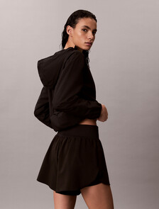 Water-Repellent 2-in-1 Gym Shorts, Black, hi-res