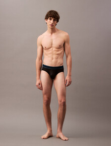 Tonal Logo Hip Brief, Black, hi-res