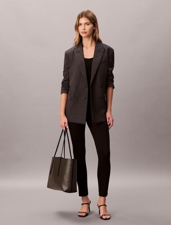 附收納包綴滿 Monogram 標誌托特包