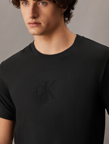 Monogram 修身 T 裇, Ck Black, hi-res