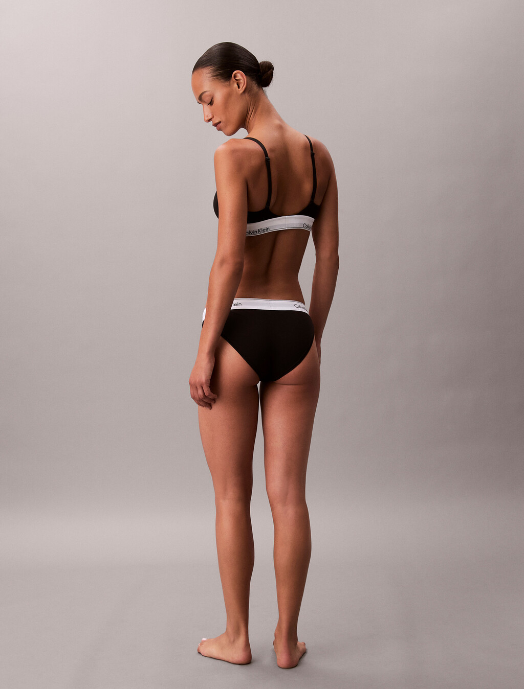 Icon Cotton Lightly Lined 三角罩杯內衣, BLACK, hi-res