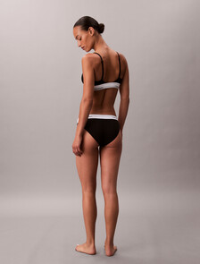 Icon Cotton Lightly Lined 三角罩杯內衣, BLACK, hi-res