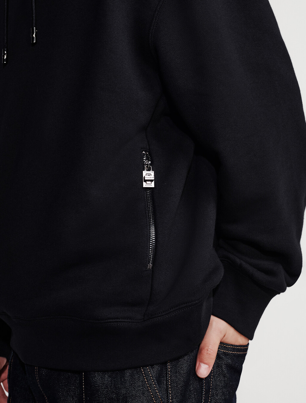 Lux Terry Hoodie, Black, hi-res