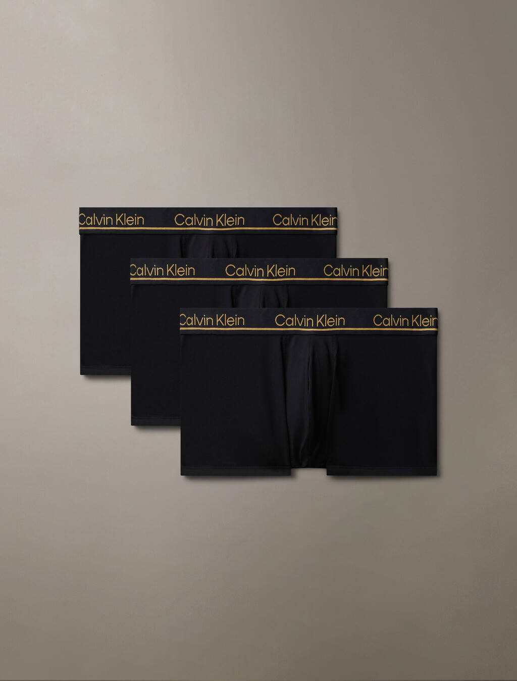 3 件套組 CK Micro Plus Holiday 低腰平口內褲, black w gold, hi-res