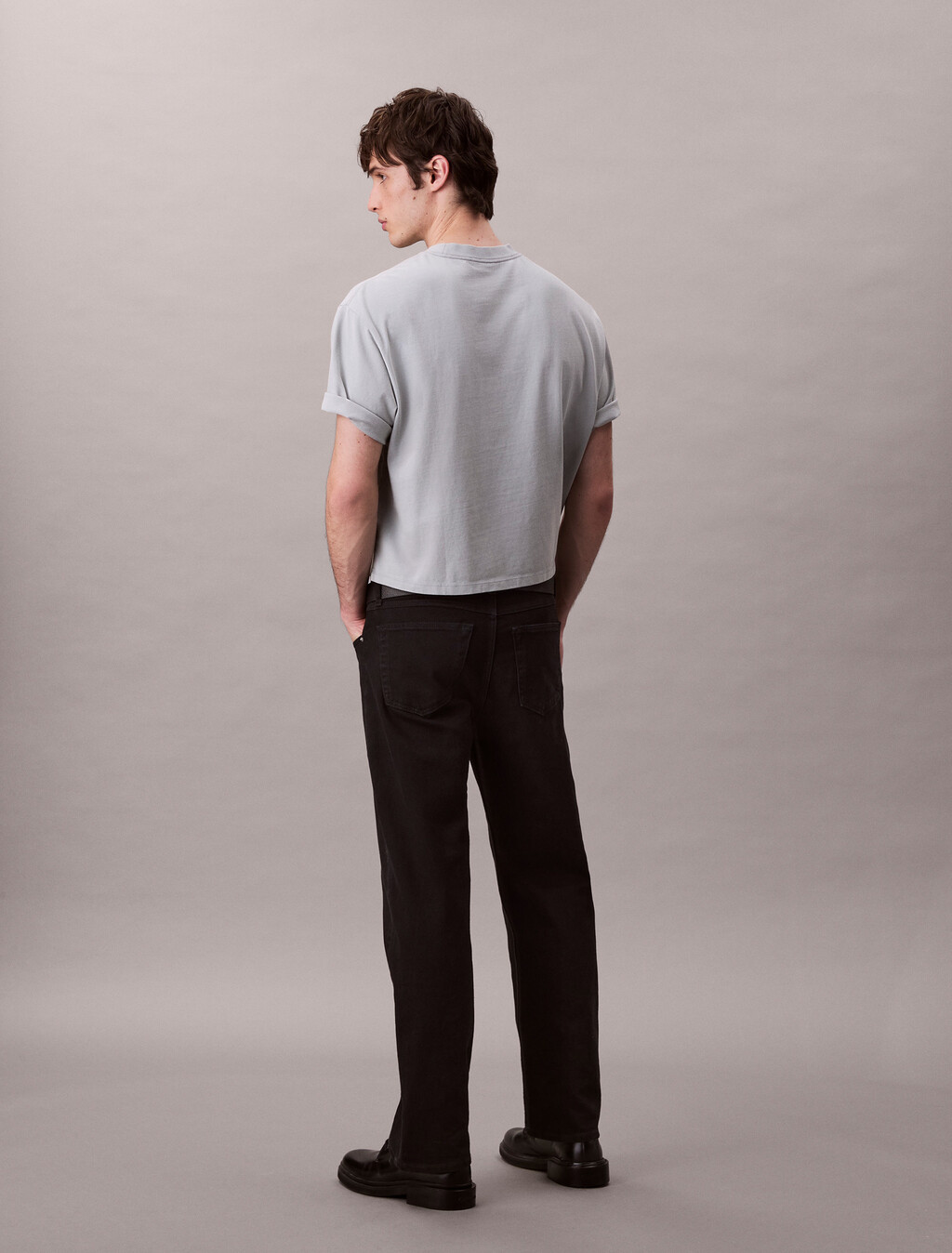 Monogram Logo Washed Relaxed Tee, Quarry, hi-res