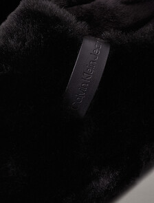 合成毛皮拖鞋, Triple Black, hi-res
