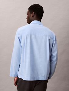 Classic Comfort Button Down Shirt, 19473 PLOTTER PLAID+FROZEN FJORD, hi-res