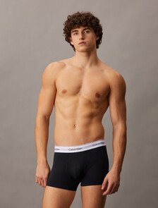 Icon Cotton Stretch Trunks 2 Pack, Grey Heather / Black, hi-res