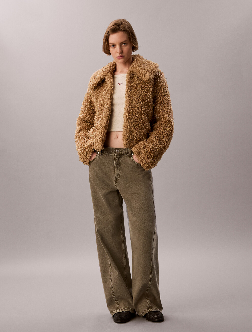Faux Shearling Teddy Jacket, Tigers Eye, hi-res