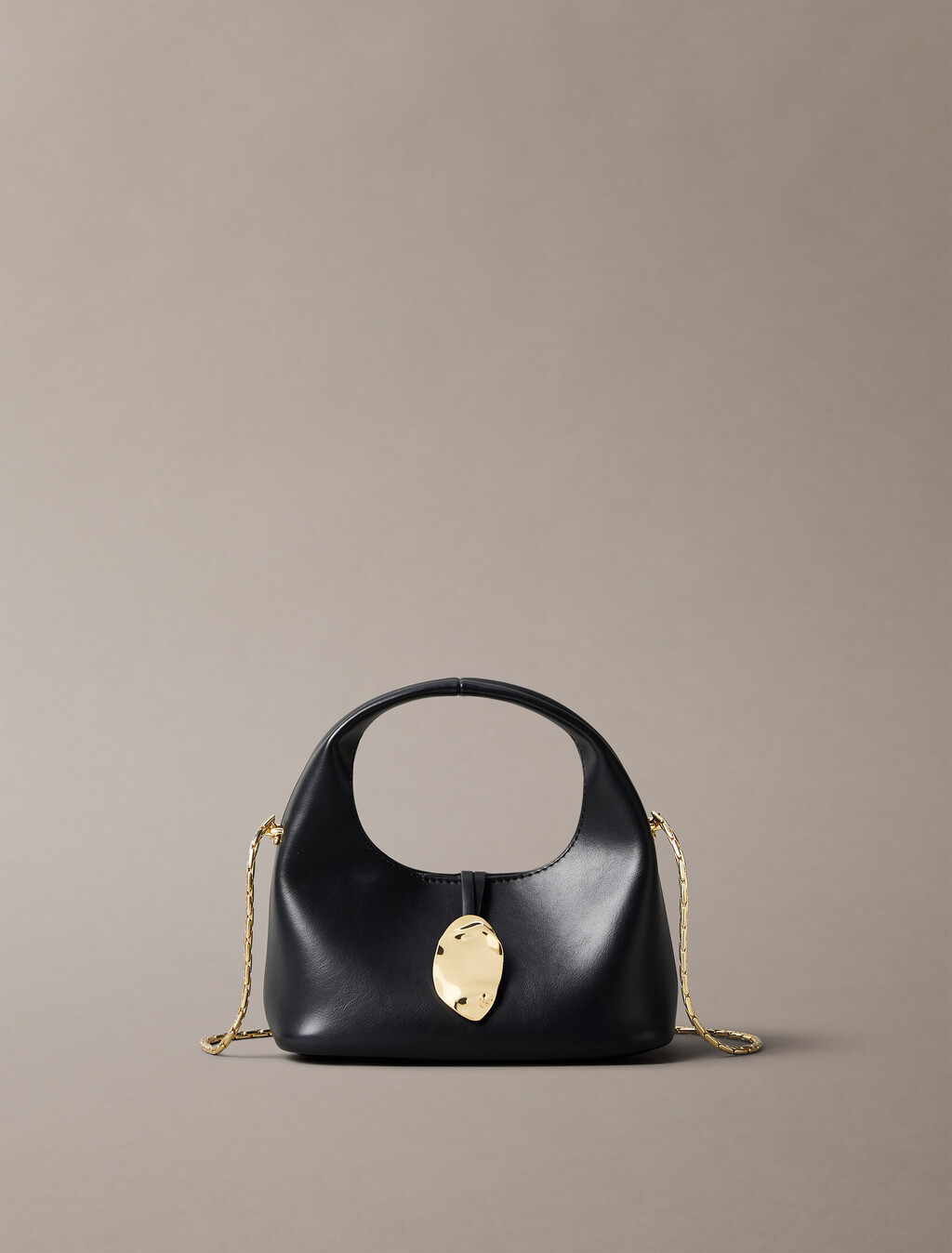 Stone Lock Slouchy Crossbody Bag, Black, hi-res