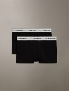 Icon Cotton Stretch Trunks 2 Pack, Black, hi-res
