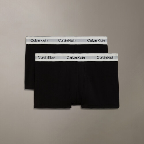 Icon Cotton 彈性平口內褲 2 件組 Black