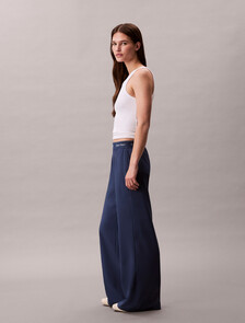 Essentials Wide Leg Track Pants, Dark Denim, hi-res