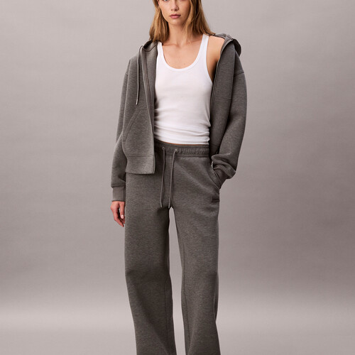 平紋寬筒運動褲 Med Grey Heather
