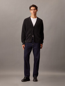 Monogram 標誌寬鬆開襟外套, Ck Black, hi-res