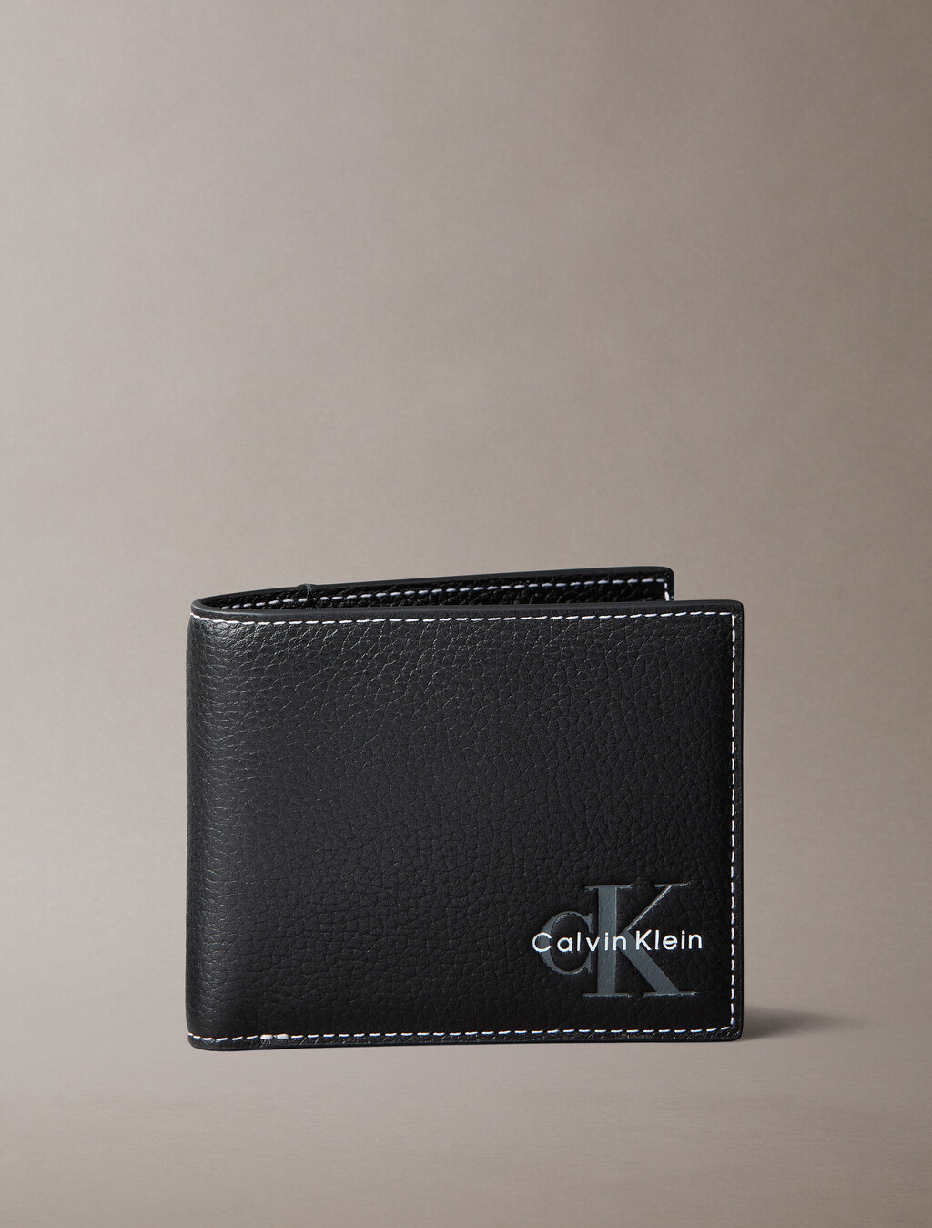 Monologo Bifold Wallet with Coin Pouch, Black, hi-res