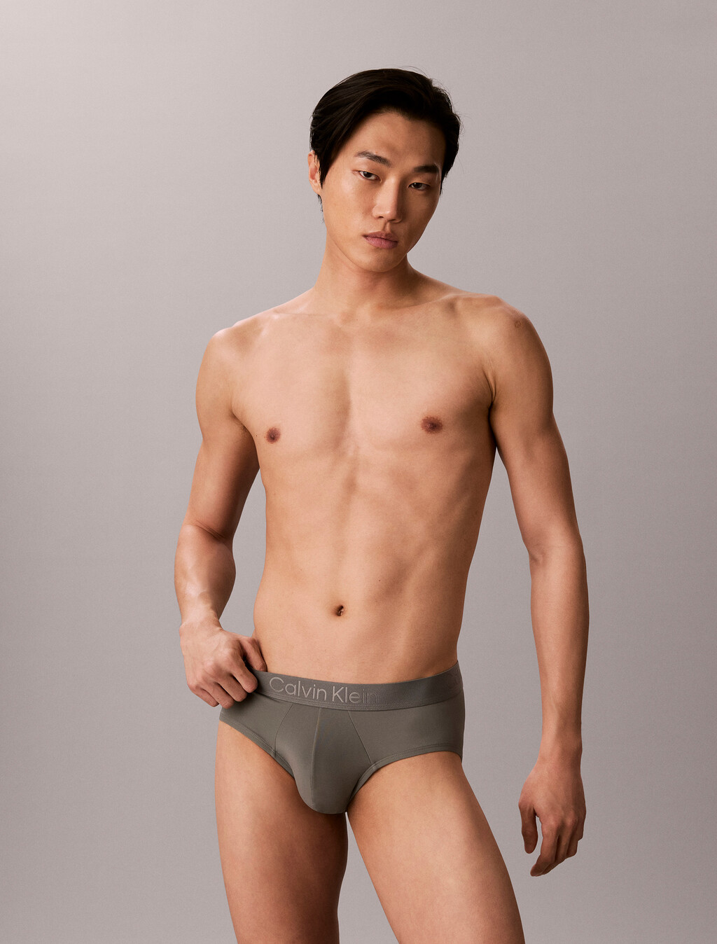 CK Black Microfiber Stretch Hip Brief, Platinum Rust, hi-res