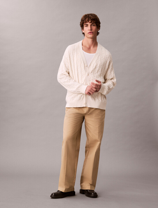 Allover Emblem Logo Relaxed Cardigan