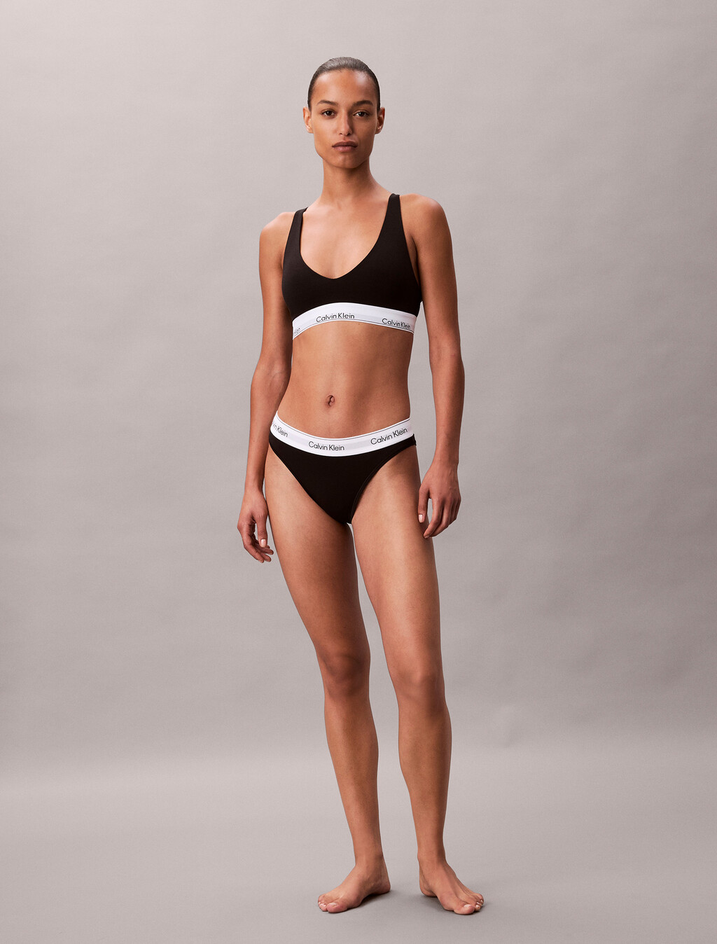 無襯裡三角胸罩 - Icon Cotton Modal, Black, hi-res