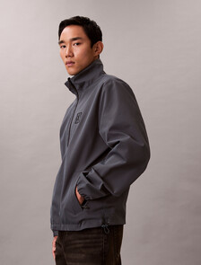 Emblem Reversible Nylon Jacket, Black, hi-res