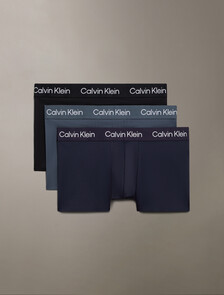 Microfiber Stretch Low Rise Trunks 3 Pack, Black/Turbulence/Shoreline, hi-res