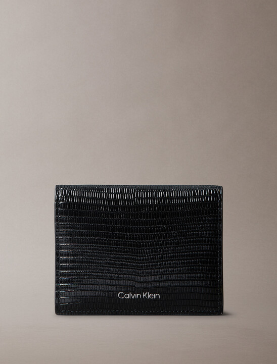 Lizard Embossed Billfold Coin Wallet