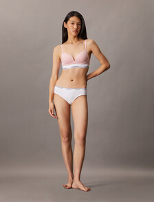 Icon Cotton Push Up Plunge Bra, Buff Pink, hi-res