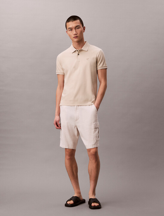 絲光棉修身 Polo 衫