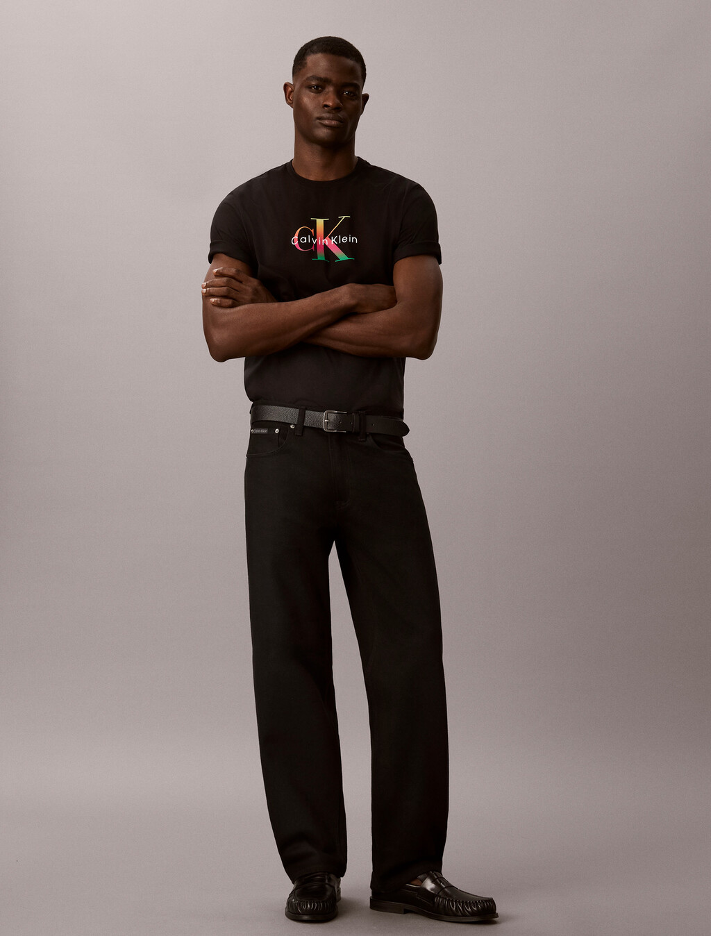 Pride Monogram 標誌 T 恤, Black, hi-res
